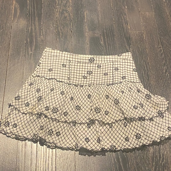 LoveShackFancy Ruffle Mini Skirt (Coralie Floral) - Picture 1 of 2